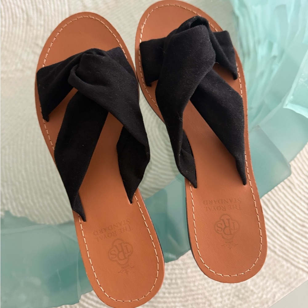 The royal standard suede knot slide sandals - Picture 2 of 4
